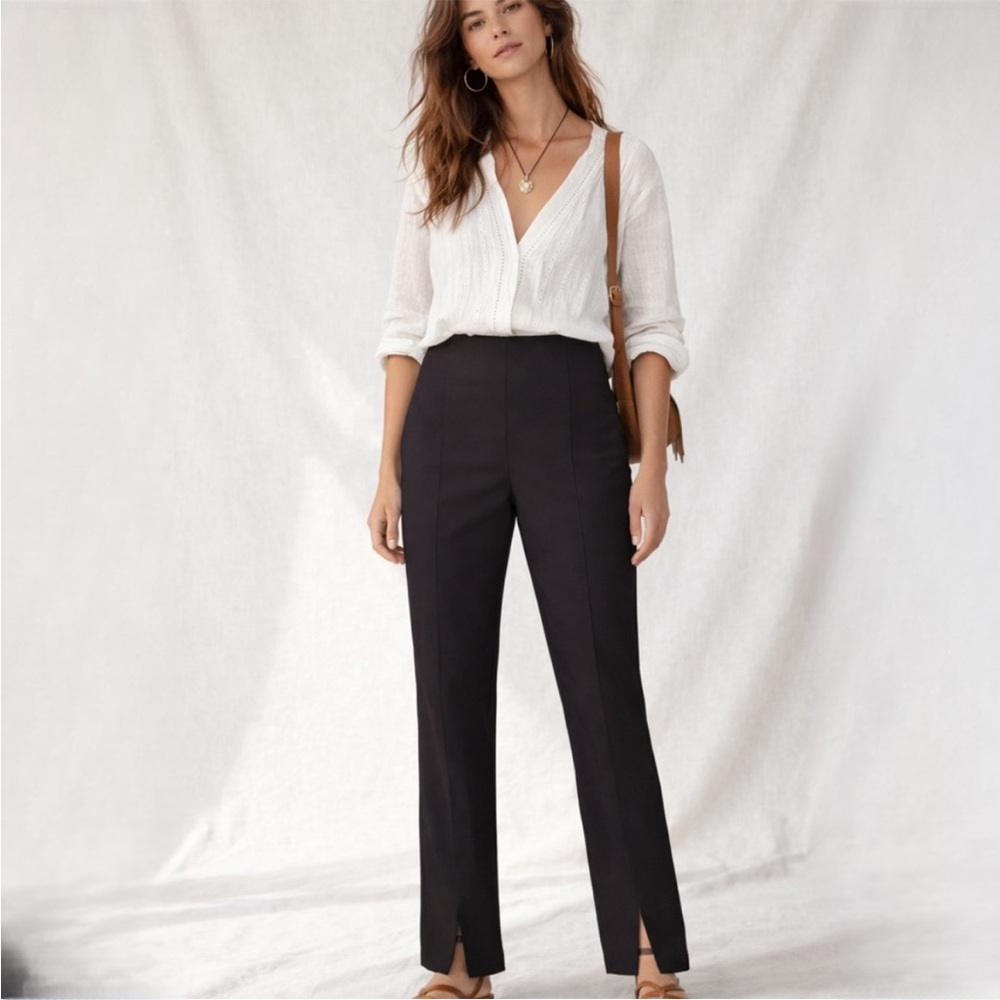Adrianna Papel Black Pencil Split Hem Trouser slant Size 8